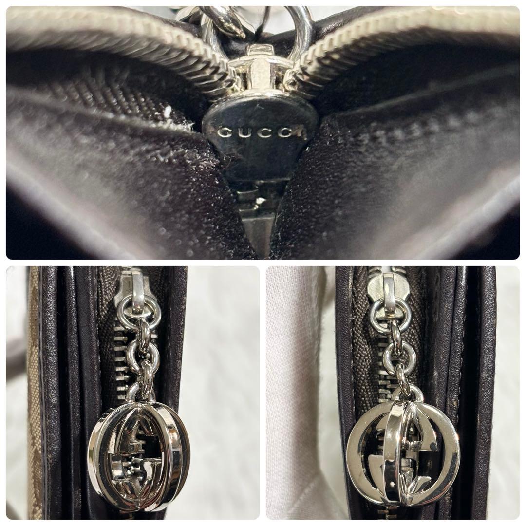 ✨美品✨ グッチ 長財布 インターロッキング GGキャンバス 二つ折り