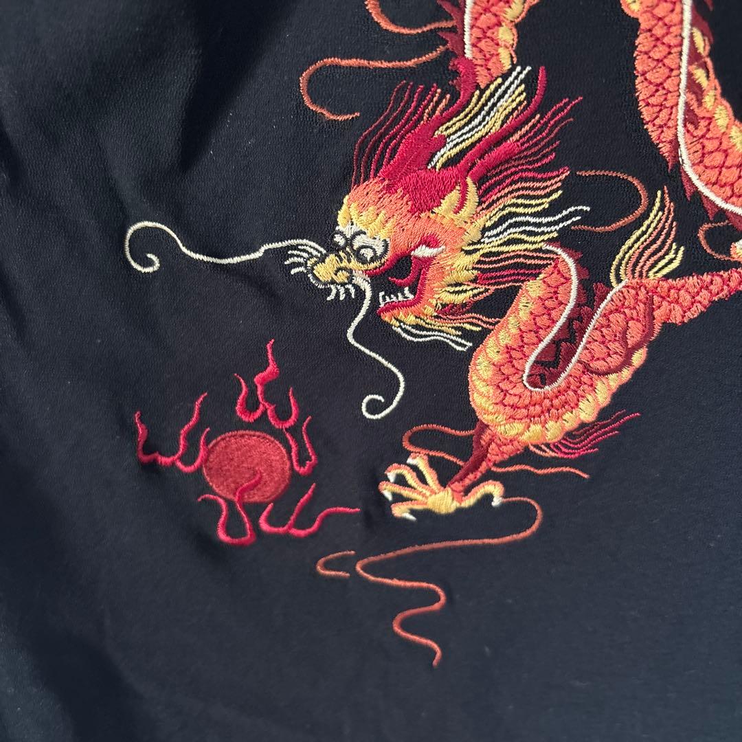 Vivienne Tam ドラゴン刺繍 半袖シースルーシャツ