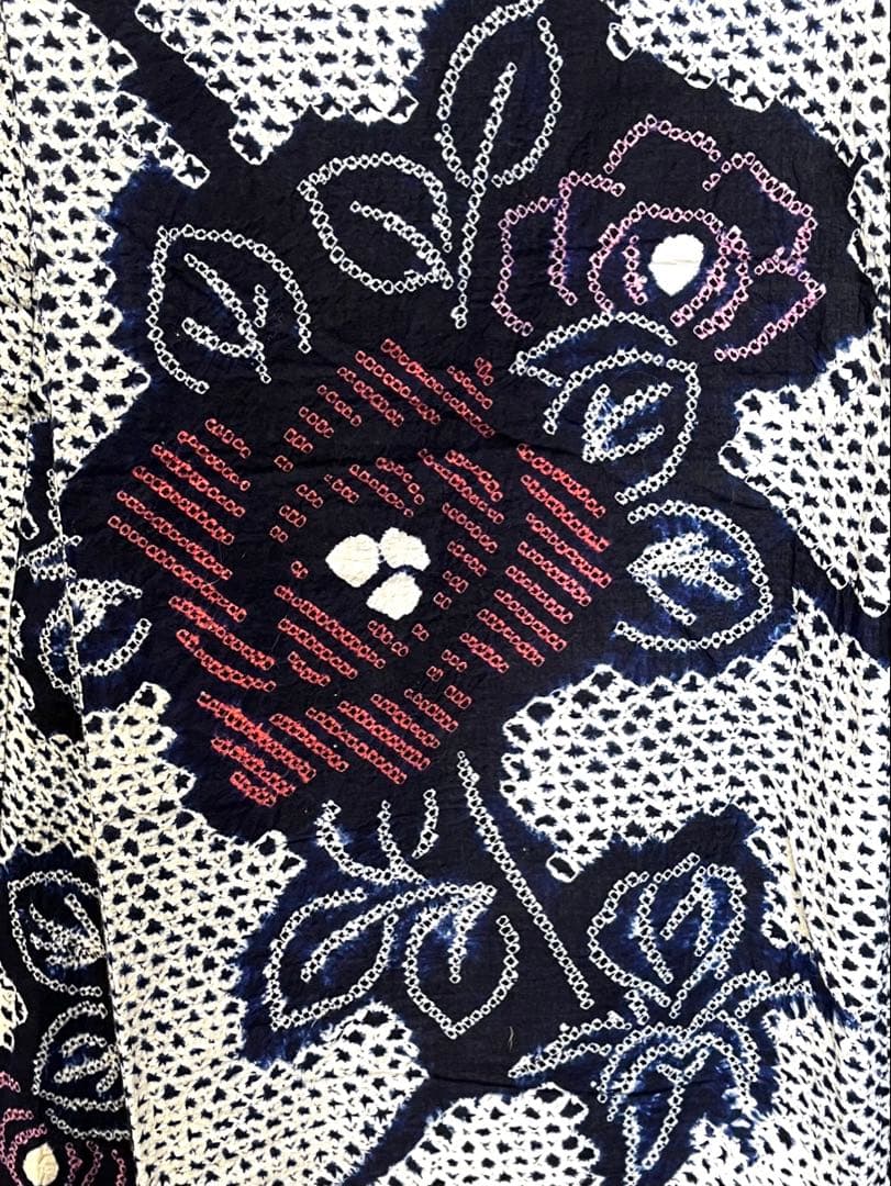 有松鳴海絞り 浴衣 薔薇 （207）