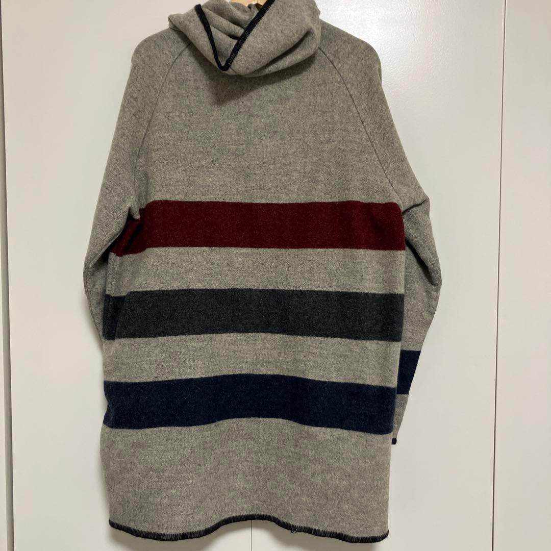 WoolRich ボーダー ウール ブランケットコート パーカー ウールリッチ