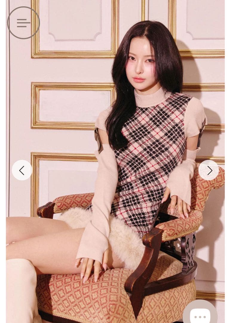 ベルテッドプレイドファーミニワンピース　randy ベルテッドプレイドファーミニワンピース – Randy