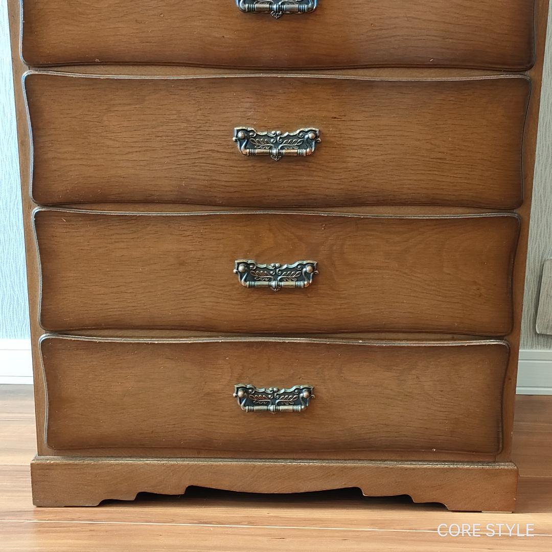 起立木工 サイドキャビネット アンティーク サクラ天然木 5杯 S2の通販