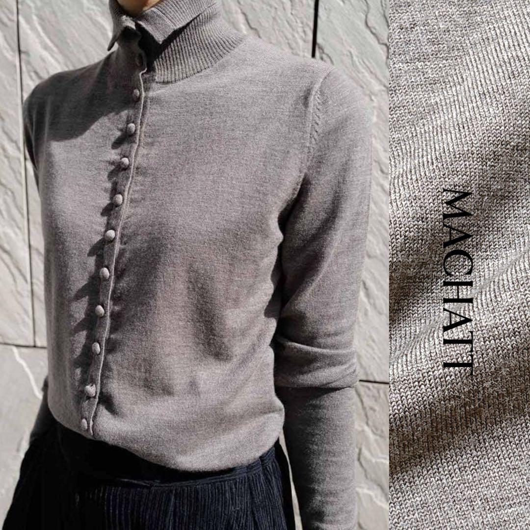 ●大人気　美品✨MACHATT エンパイアタートルニット　モカ 新品未使用】マチャット machatt エンパイアタートルニット モカの通販