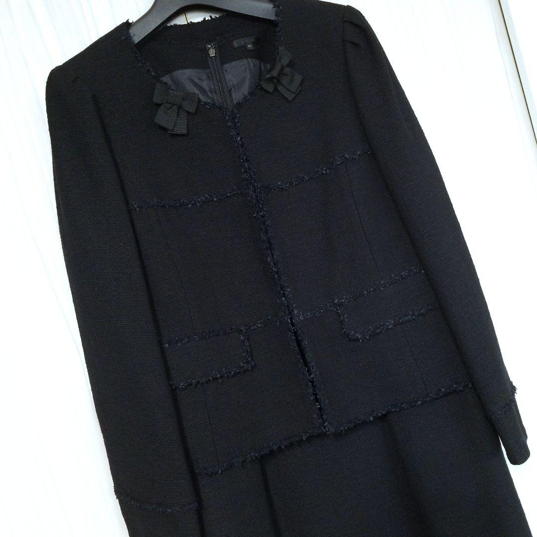 超美品 トゥビーシック ツィードワンピース 大きいサイズ スーツ 48