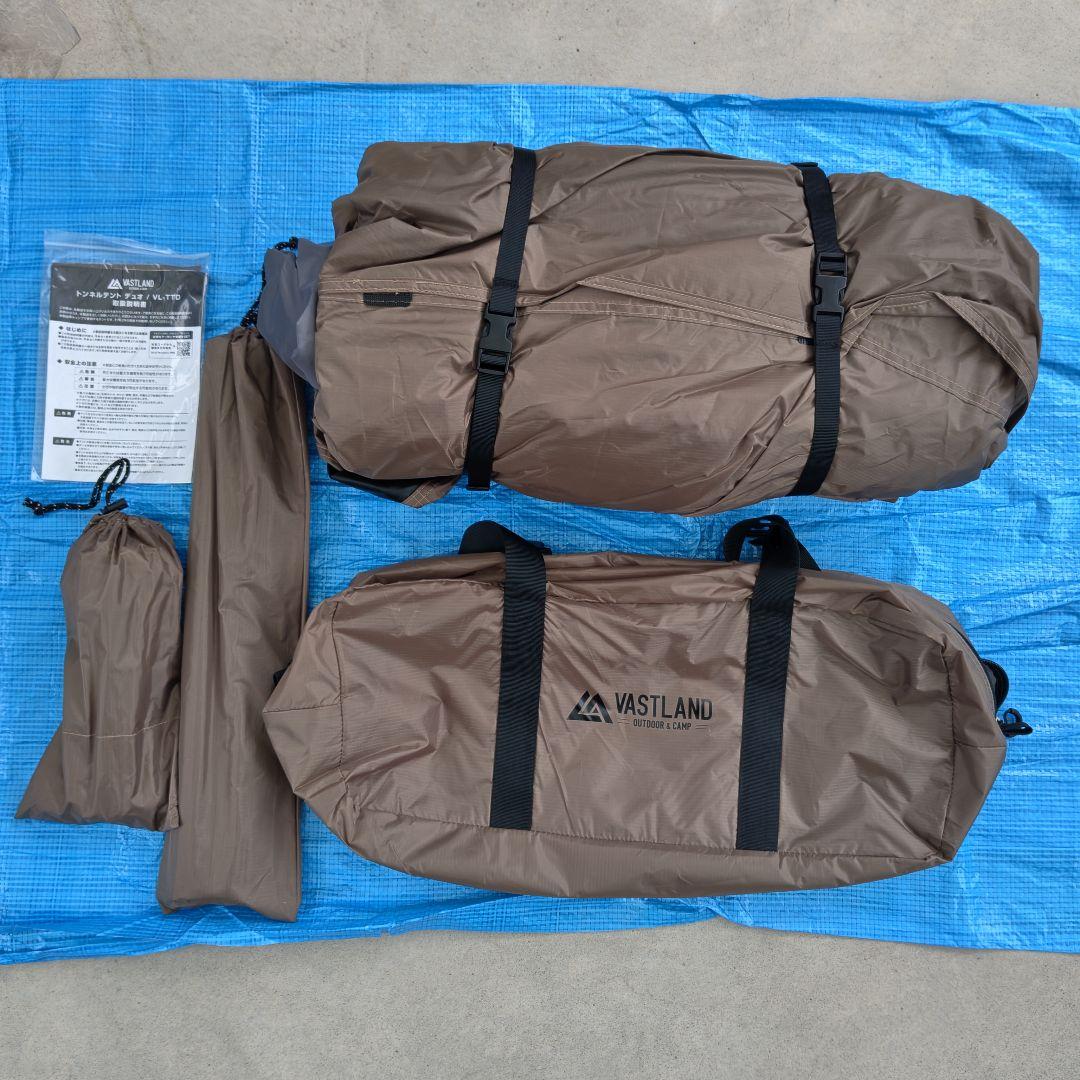 【美品】ヴァストランド トンネルテント デュオ（FRPポール仕様／タン） トンネルテント デュオ | キャンプ用品・テントの通販ならVASTLAND