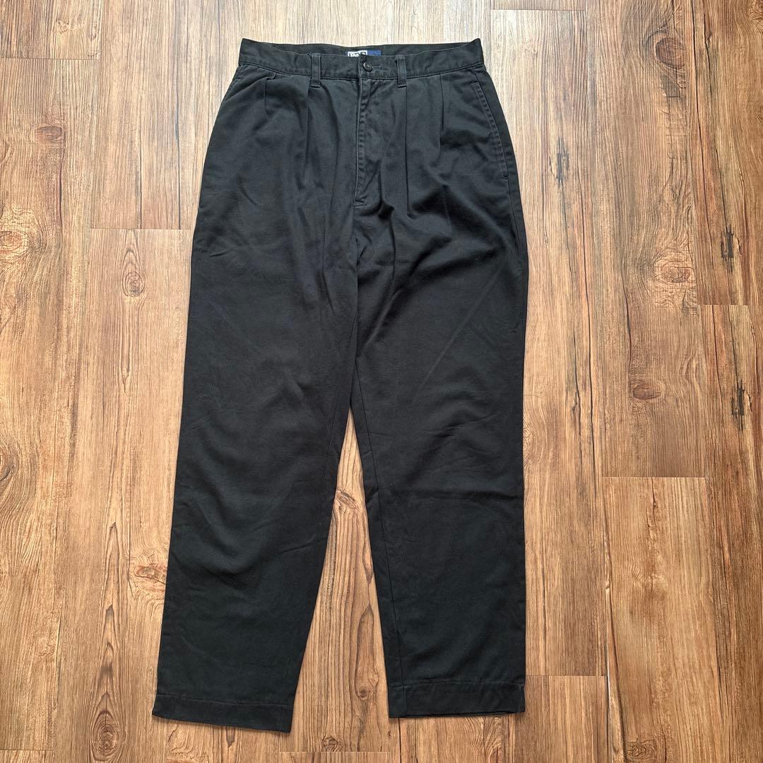 Ralph Lauren 90s〜00s ポロチノ ブラック 2タック w30 - メルカリ