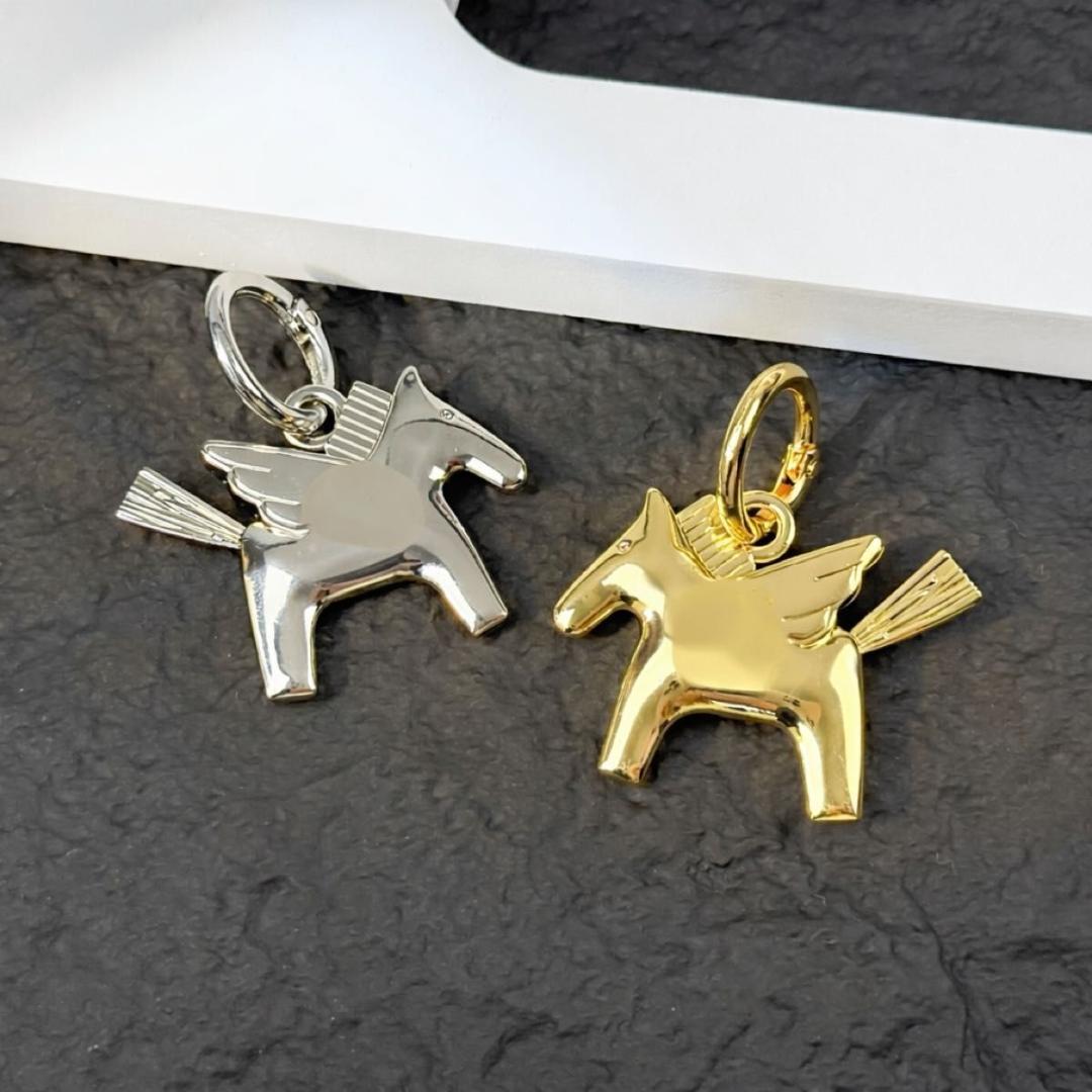 ペガサス チャーム キーリング キーホルダー バッグチャーム 馬 金