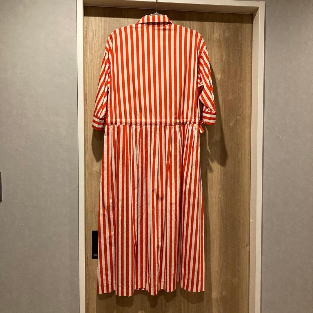 マリメッコ ピッコロ ヨカポイカ ストライプ シャツワンピース 34