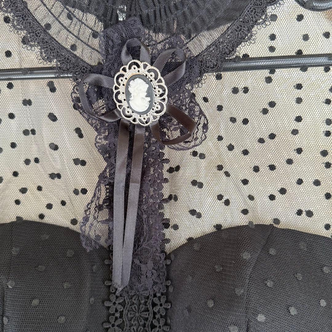 an][2ピース]クラシカルレースブローチ付きAラインミニドレス - メルカリ