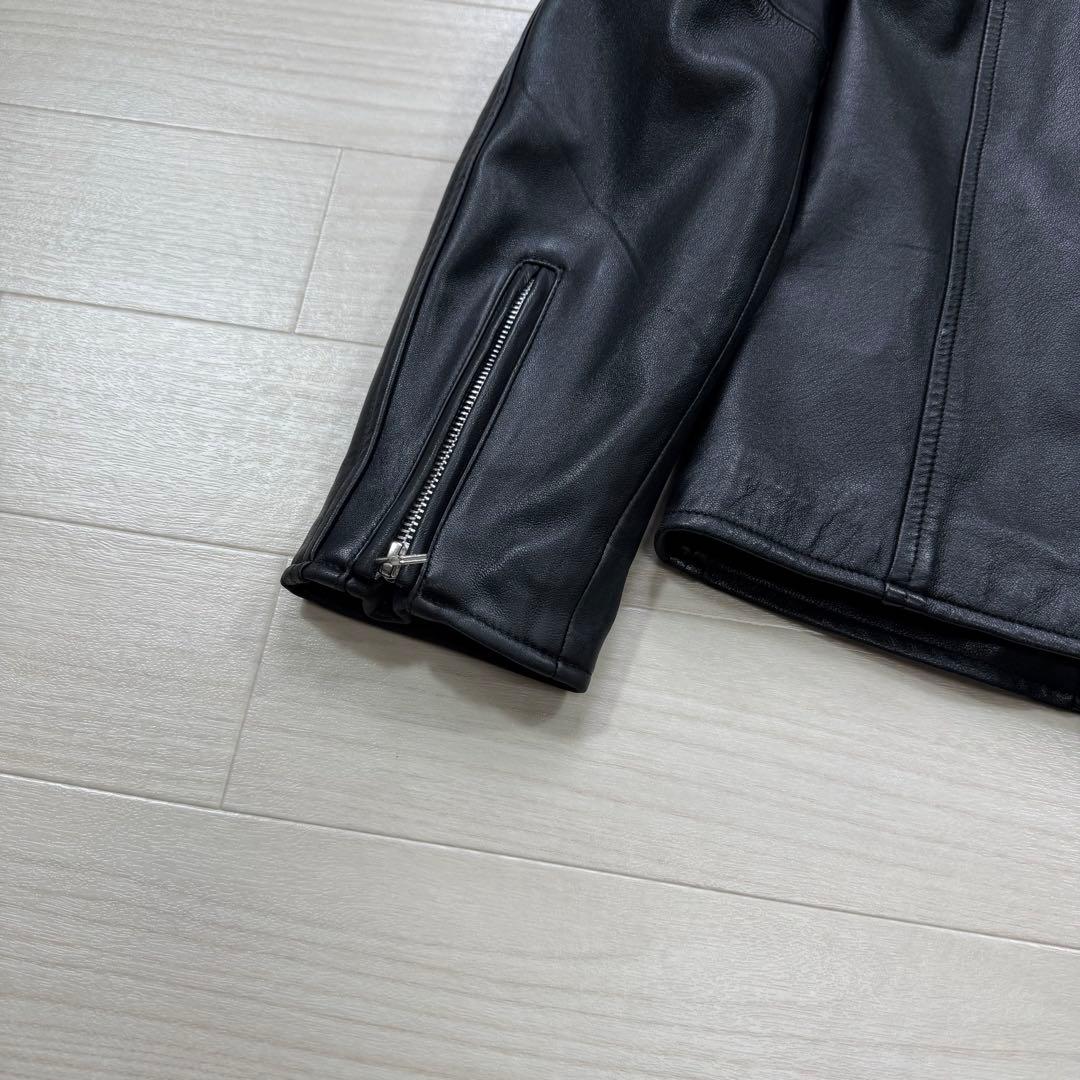 極美品 SHIPS シップス ラムレザー 羊革 シングルライダーズ M