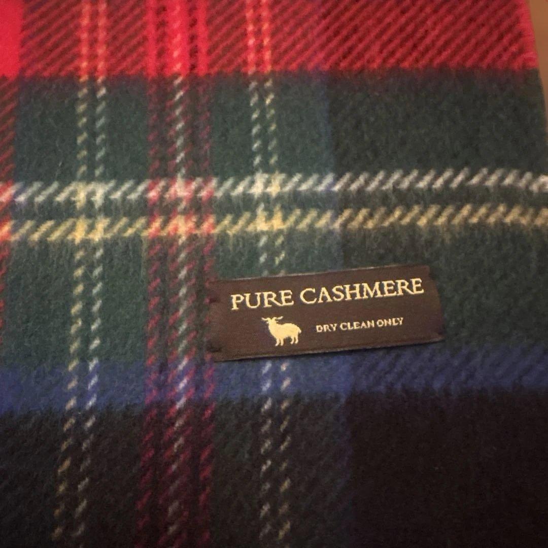 おみそちゃん様専用 オシャレな23区のカシミヤ100%チェック大判