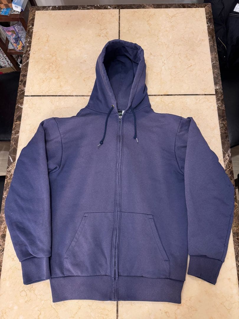 ◆鬼フェード茄子紺CAMBERサーマル付ジップパーカー90s USA製XL◆ CAMBER made in usaジップパーカー 茄紺 90s 裏サーマルXL - メルカリ