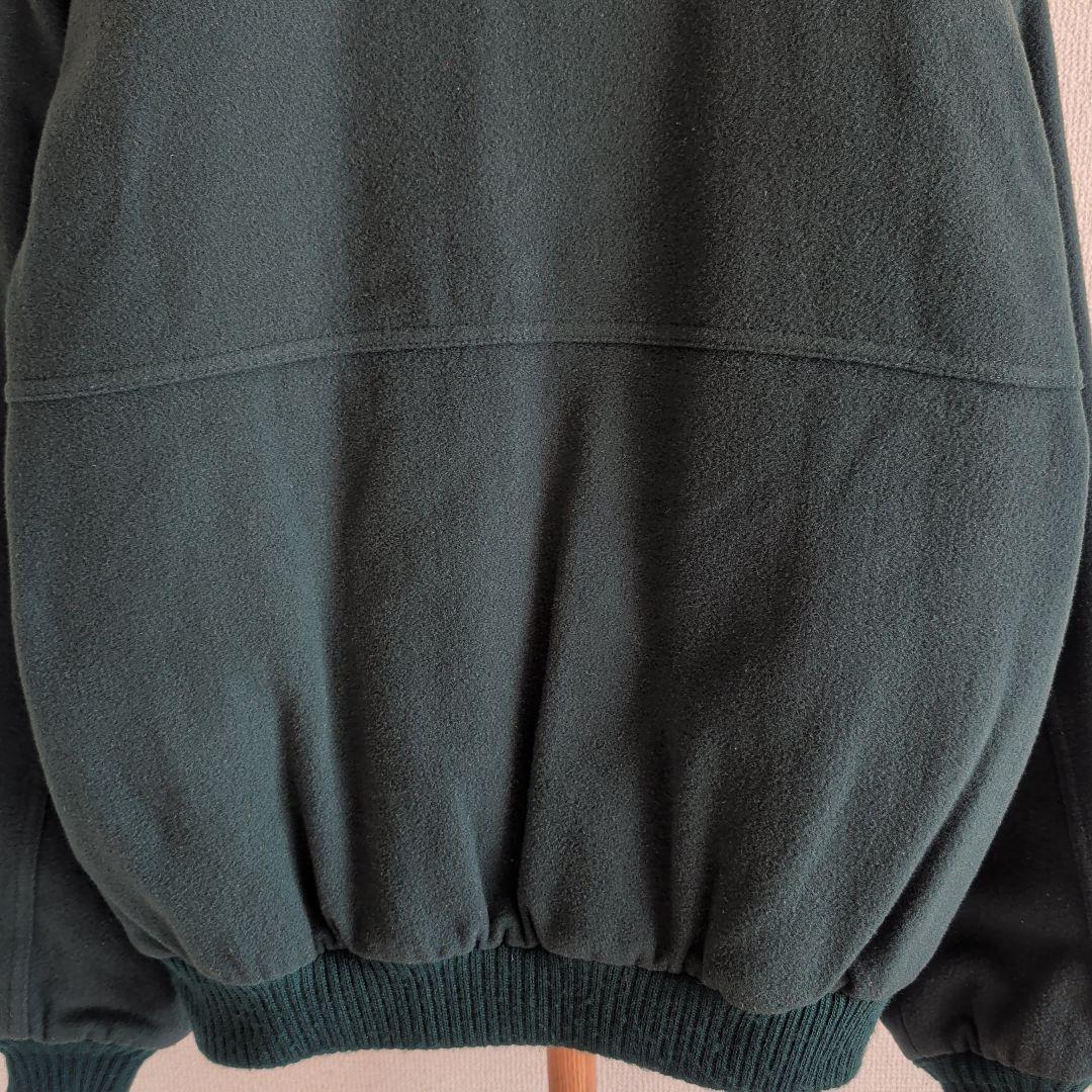 80s エルエルビーン ウールブルゾン レザー襟 ボンバージャケット USA