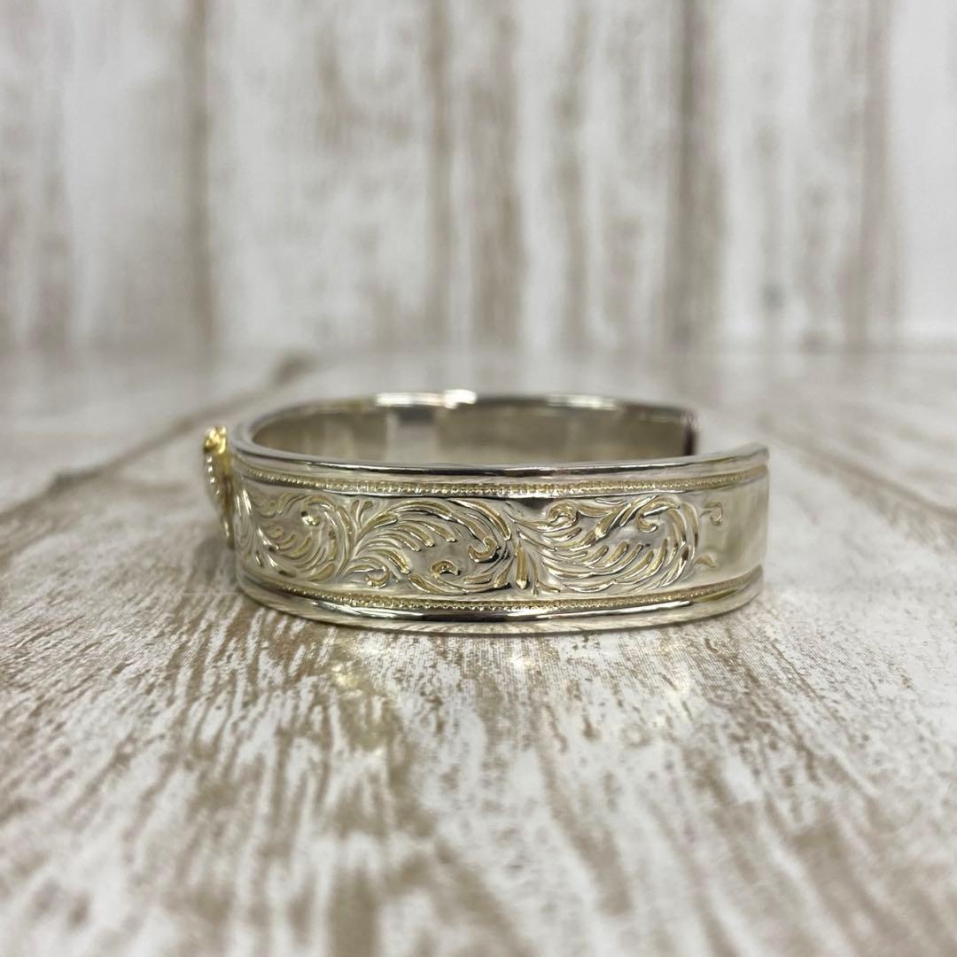 ra-2321) アリゾナフリーダム 頭金イーグル 唐草 スタンプ バングル