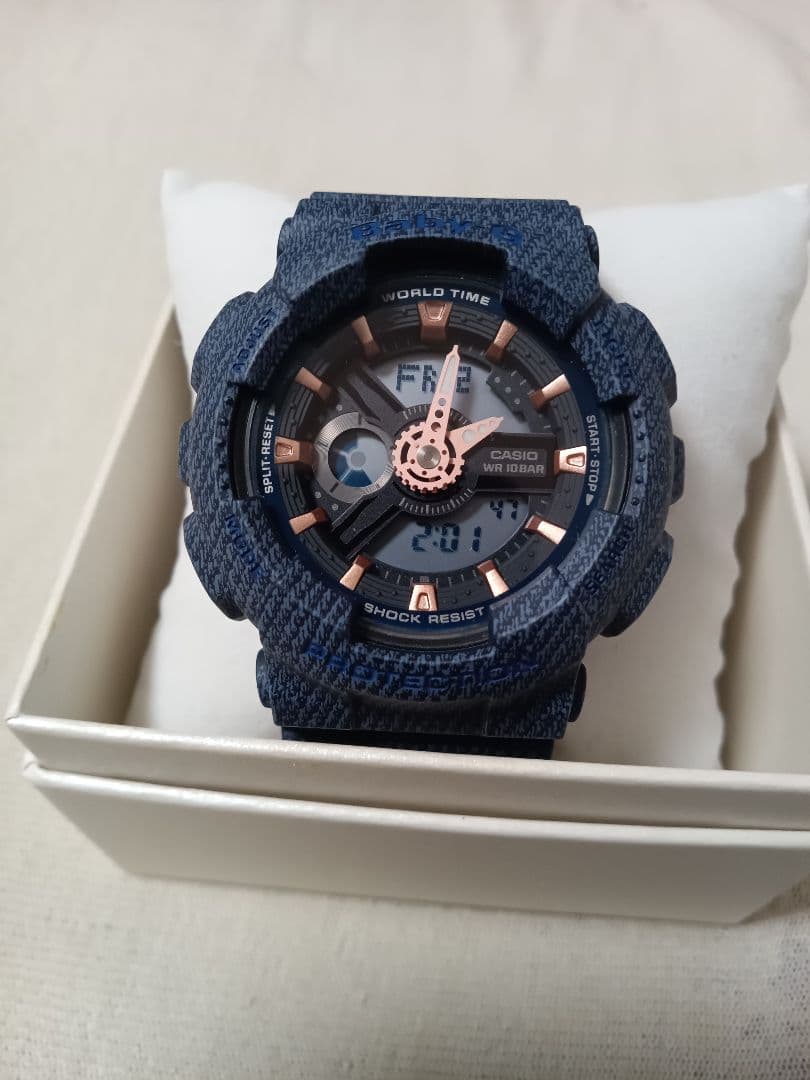 値下げ 新品 Baby-G デニムドカラー BA-110DE ダークブルー