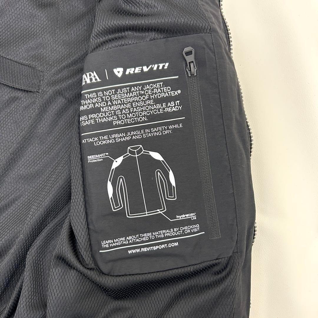 未使用タグ付】ザラ REV'IT コラボ モーターサイクルジャケット 黒 40