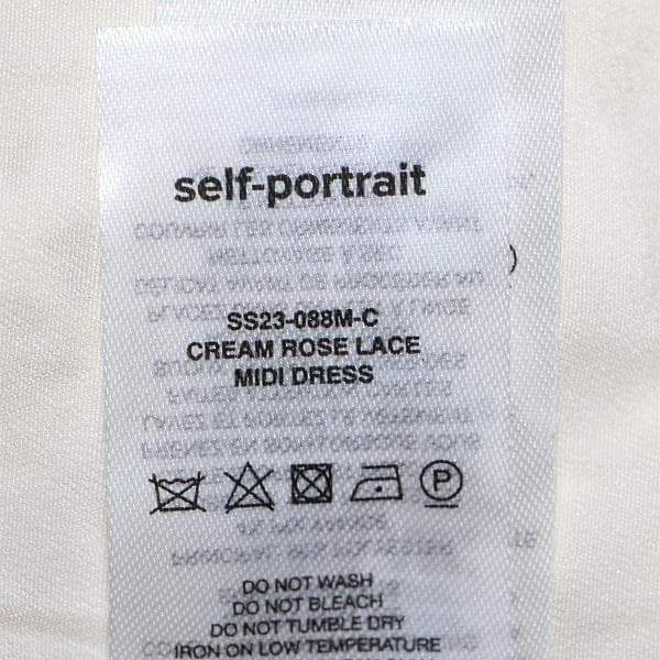 セルフポートレイト ワンピース 花柄 レース 刺繍 クリーム UK8 未使用