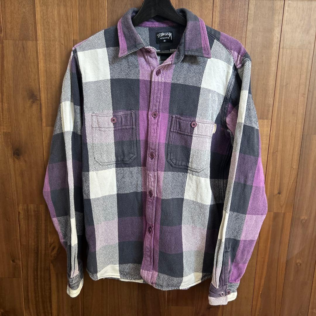 Stussy ヘビーフランネルシャツ M old stussy