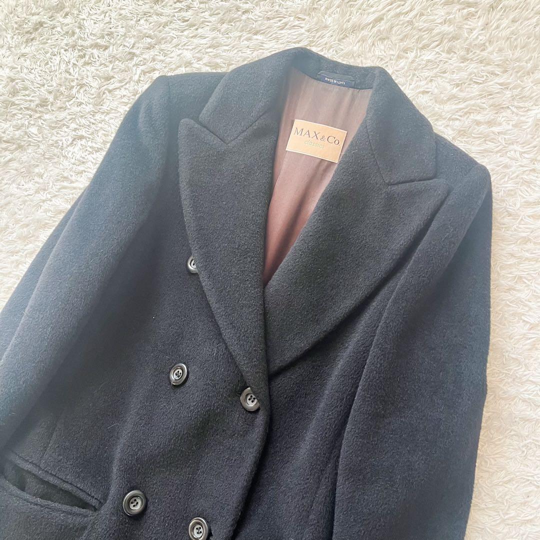 着丈126cm マックスマーラ &コー ダブルブレストコート モヘヤ