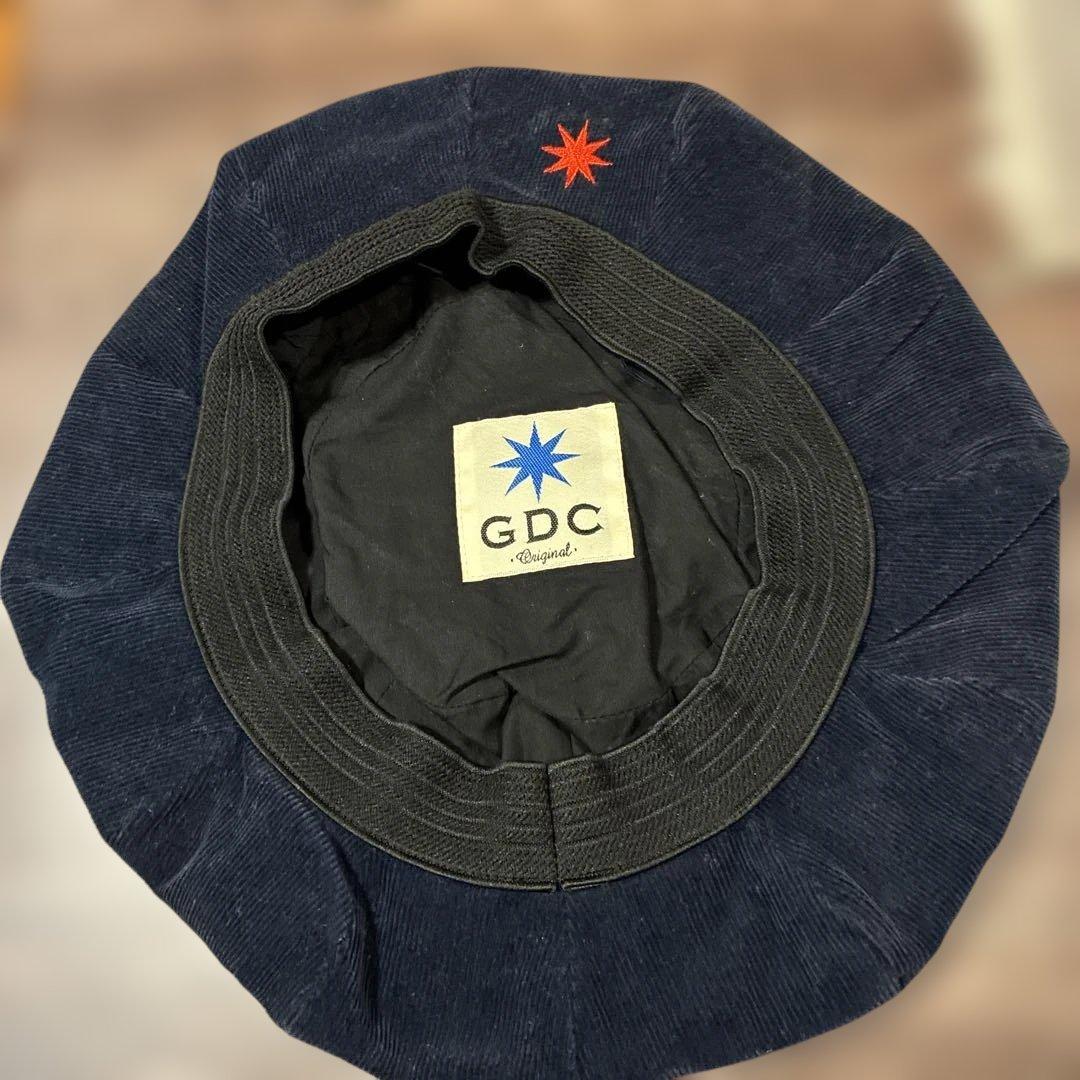 日本製 GDC 刺繍ロゴ コーデュロイ ベレー帽 ネイビー キムタク 降谷