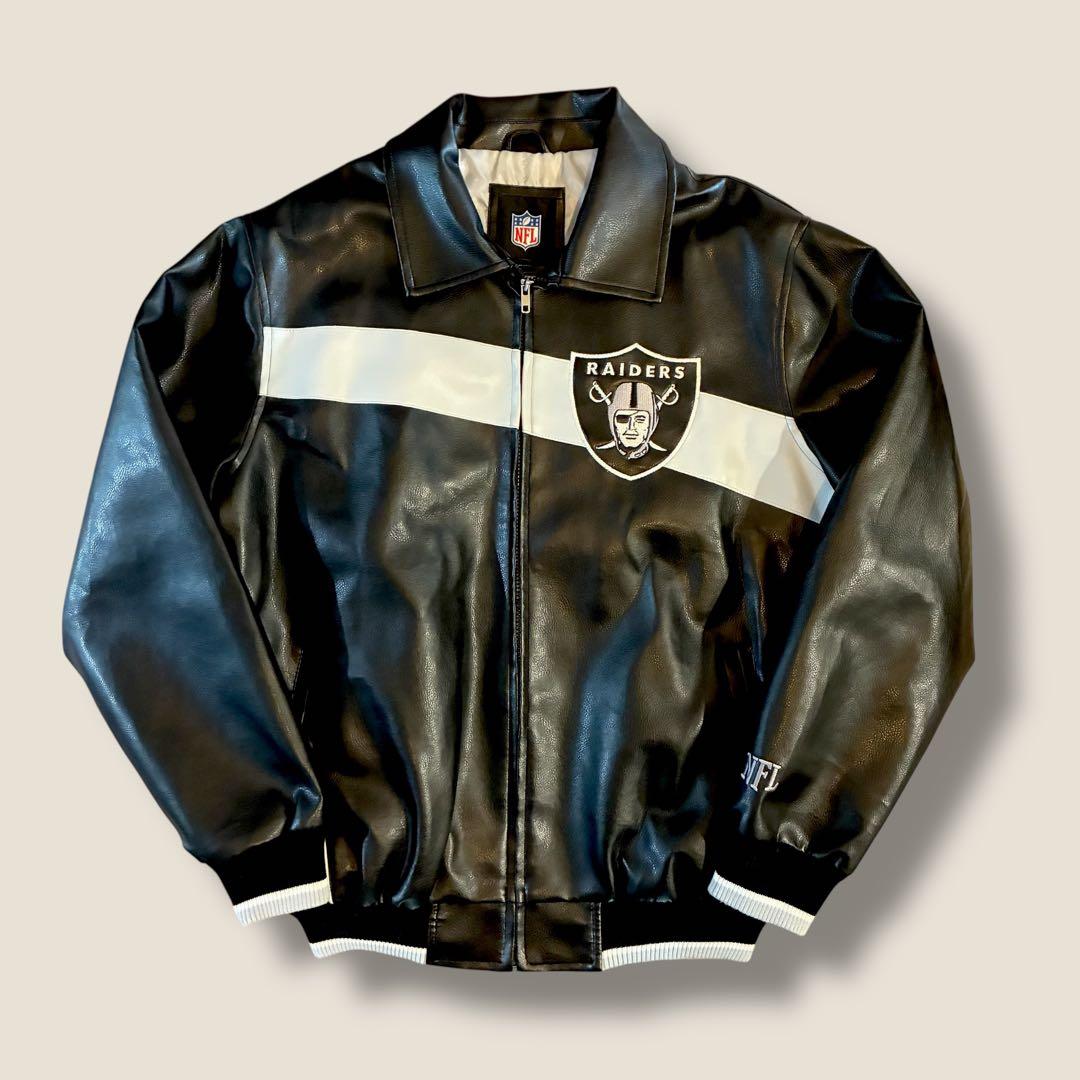 状態◎】00s NFL RAIDERS レザー ジャケット 長瀬智也 軽量 - メルカリ