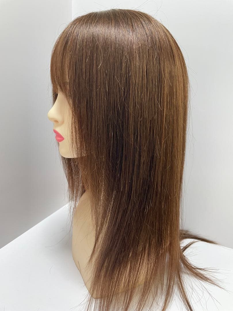 フルウィッグ人毛100%人毛ウィッグ医療ウィッグロングストレート広い