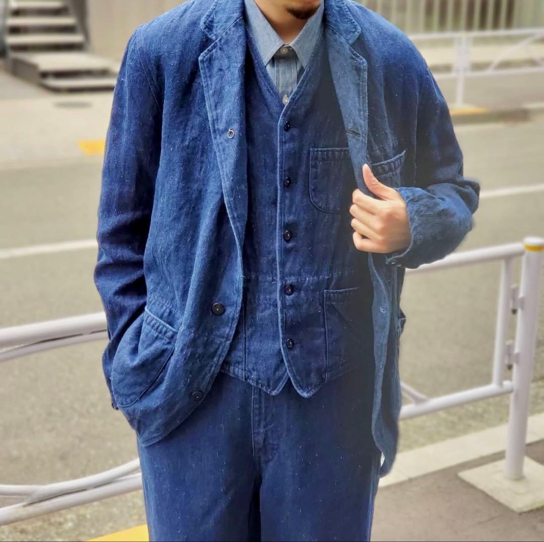 Nigel Cabourn ホスピタルジャケット-ヘンプデニム 46 ブルー - メルカリ