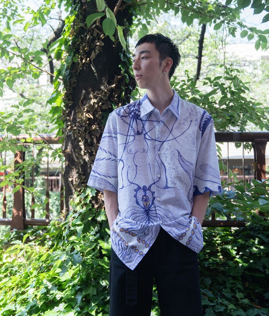 M'S GRACY カタログ掲載 24ss 刺繍入りチュニックカットソー 緑系