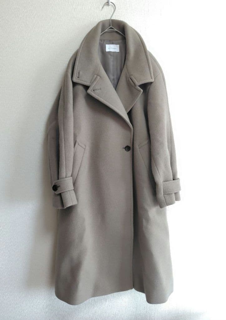 グリーンレーベルリラクシング ソフトメルトン スタンドカラー コート