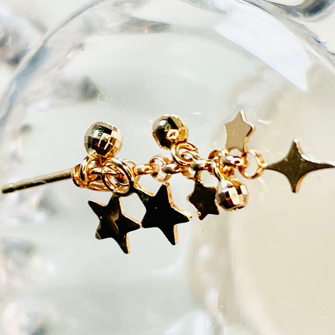 商談中】18金 スターピアス 片耳用