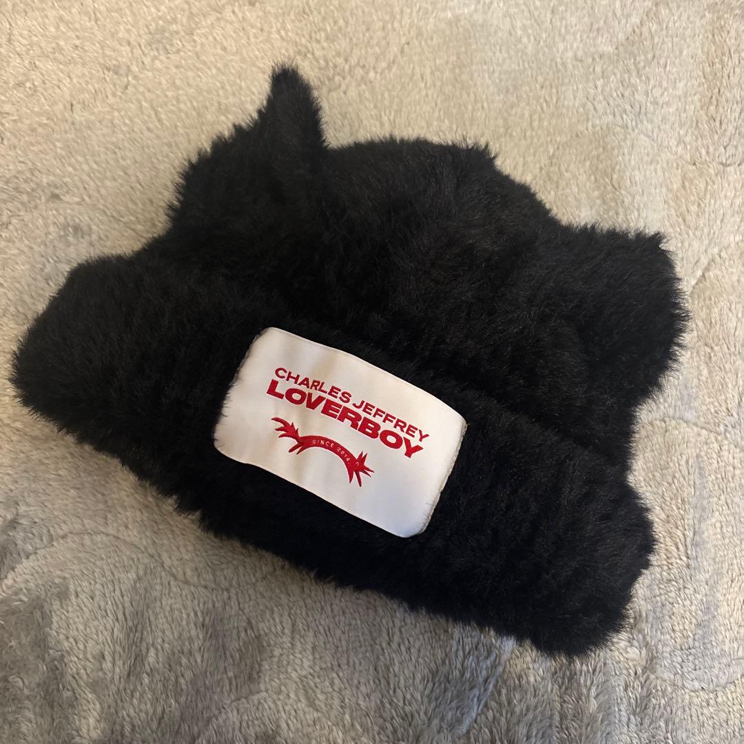⚫︎CHARLES JEFFREY LOVERBOY ファーニット帽 猫耳 美品 - メルカリ