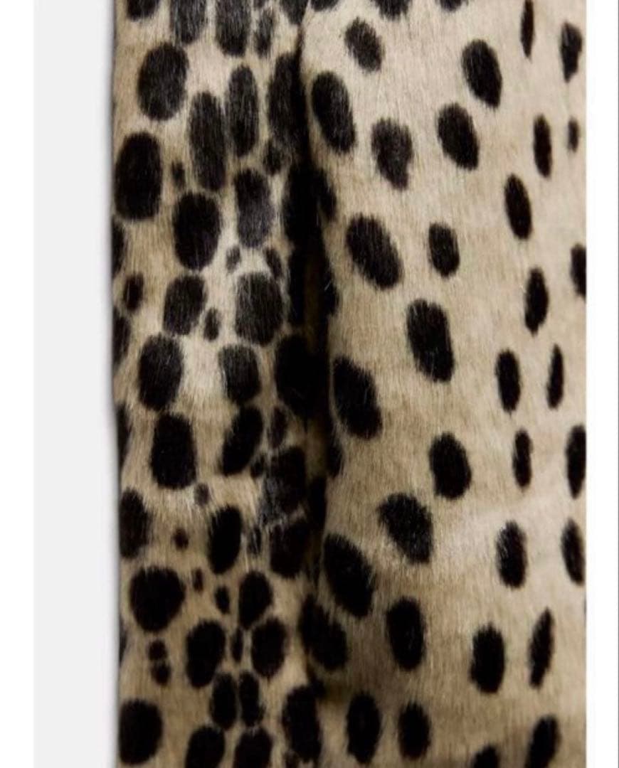 ZARA ヒョウ柄 ジャケット ファー フェイクファー レオパード - メルカリ