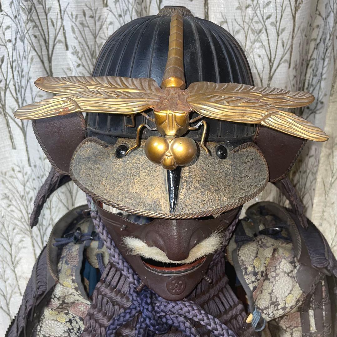 忠*読様 【希少銘品】薩摩住光忍作 甲冑一式 トンボ前立て兜 等身大
