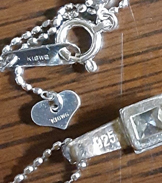 K18 WG ネックレス 45.5cm ボールチェーンアジャスター