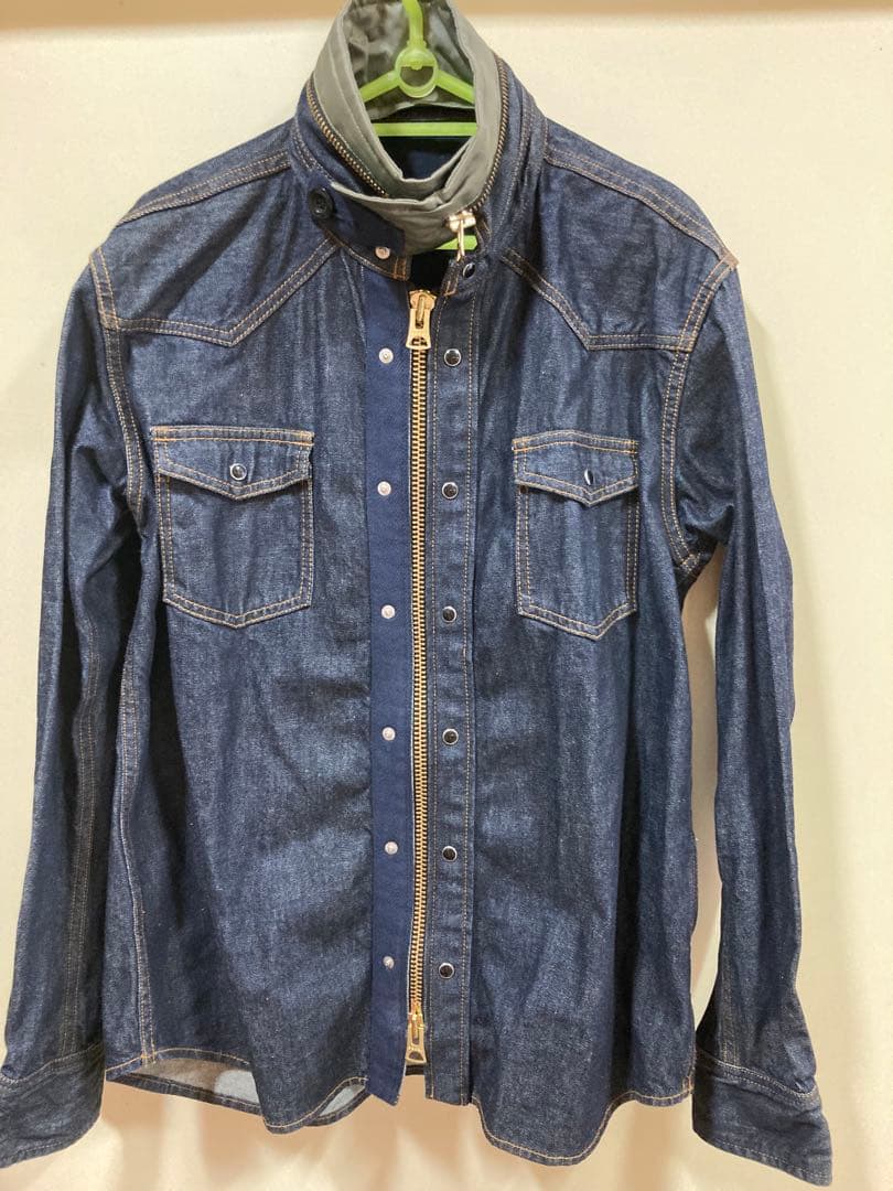 サカイ 異素材ドッキングストレートフィットデニムジャケット S