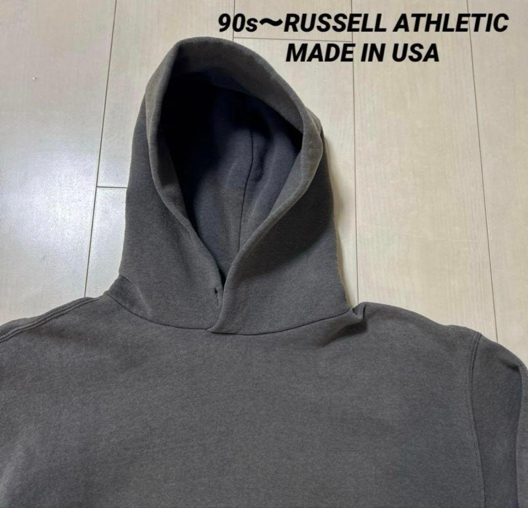 90s〜RUSSELL ATHLETIC 90年代ラッセルアスレチックUSA製 90's RUSSELL ATHLETIC Sweatshirt Black USA製 SIZE XXL 90年代