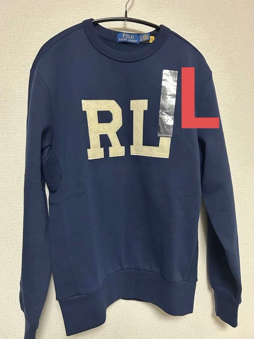 Polo Ralph Lauren RLロゴトレーナー ネイビー　Lサイズ 新品未使用タグ付き】Polo Ralph Lauren RLロゴトレーナー S ラルフ