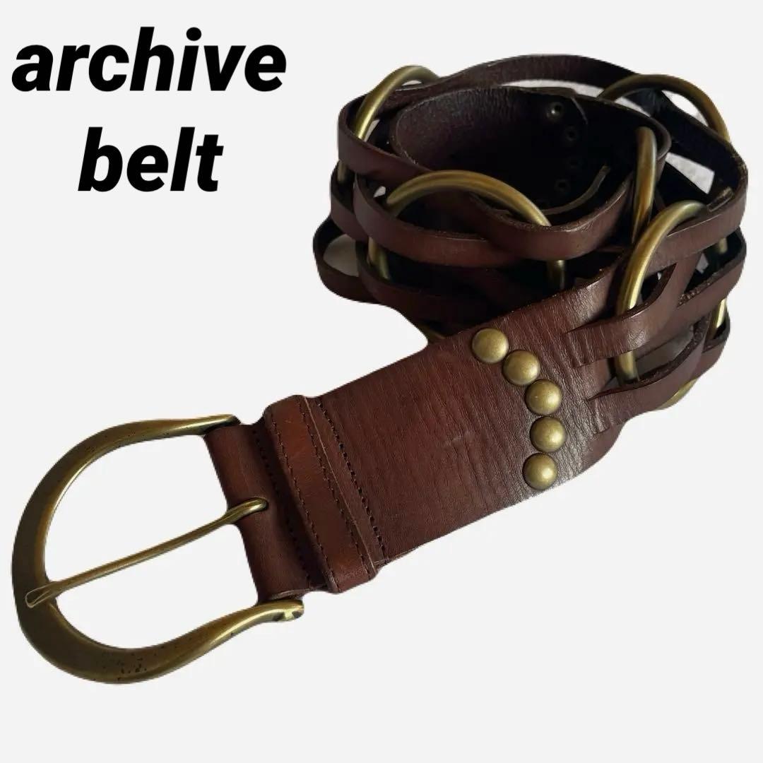 y2k archive スタッズ レザーベルト 00s 平成ギャル ビンテージ - メルカリ