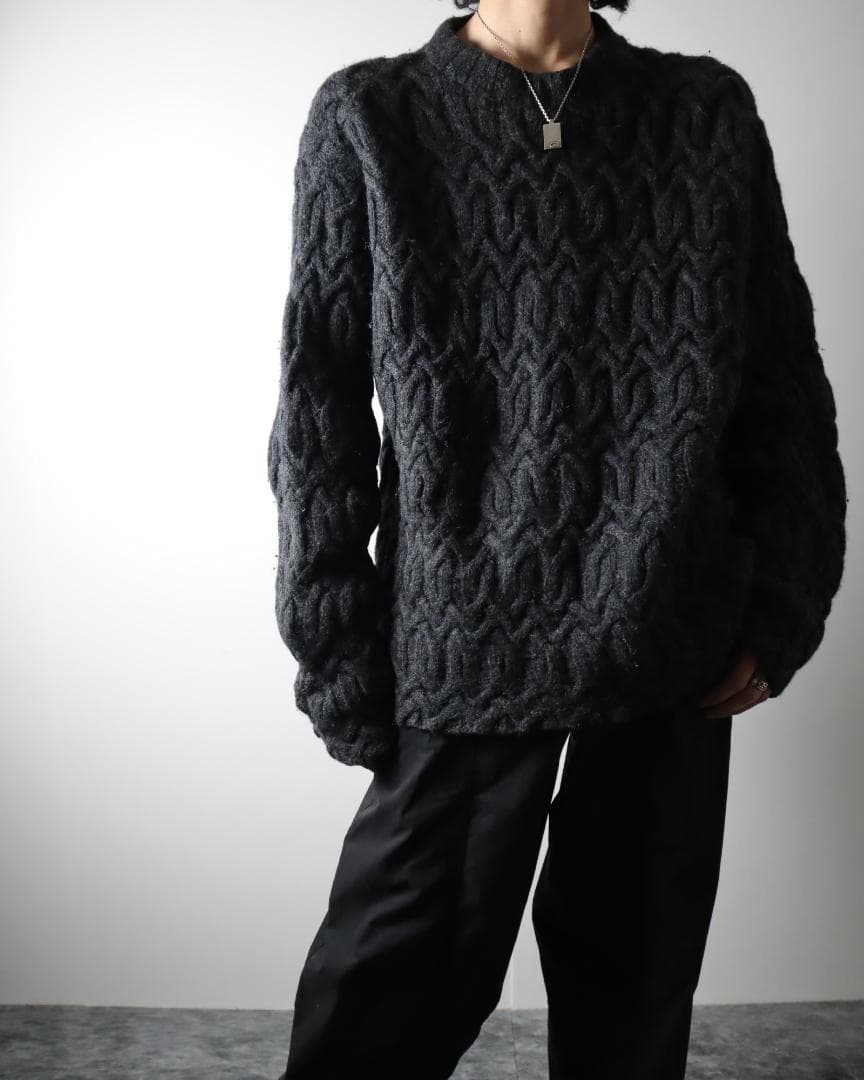 J.CREW 90s ケーブル チャンキー ウール ニット セーター 巨人タグ J.CREW 90s ケーブル チャンキー ウール ニット セーター 巨人タグ