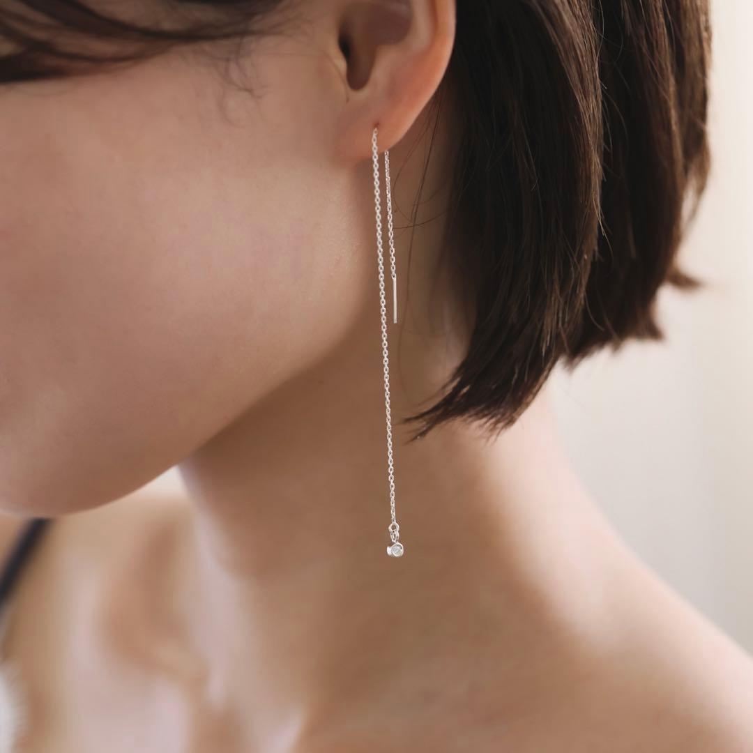 unique/ユニーク SLOBE別注 ダイヤモンドチェーンピアス unique/ユニーク SLOBE別注 ダイヤモンドチェーンピアス | スローブ