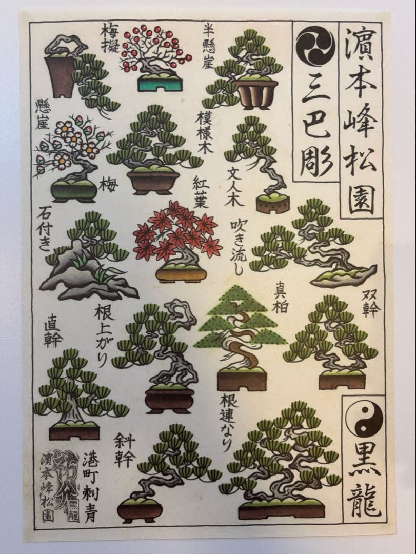 盆栽ポスター 濱本祐介 トラッドマンズ tradmans ネイバーフッド 三巴彫盆栽ポスター 濱本祐介 トラッドマンズ ネイバーフッド tradmans