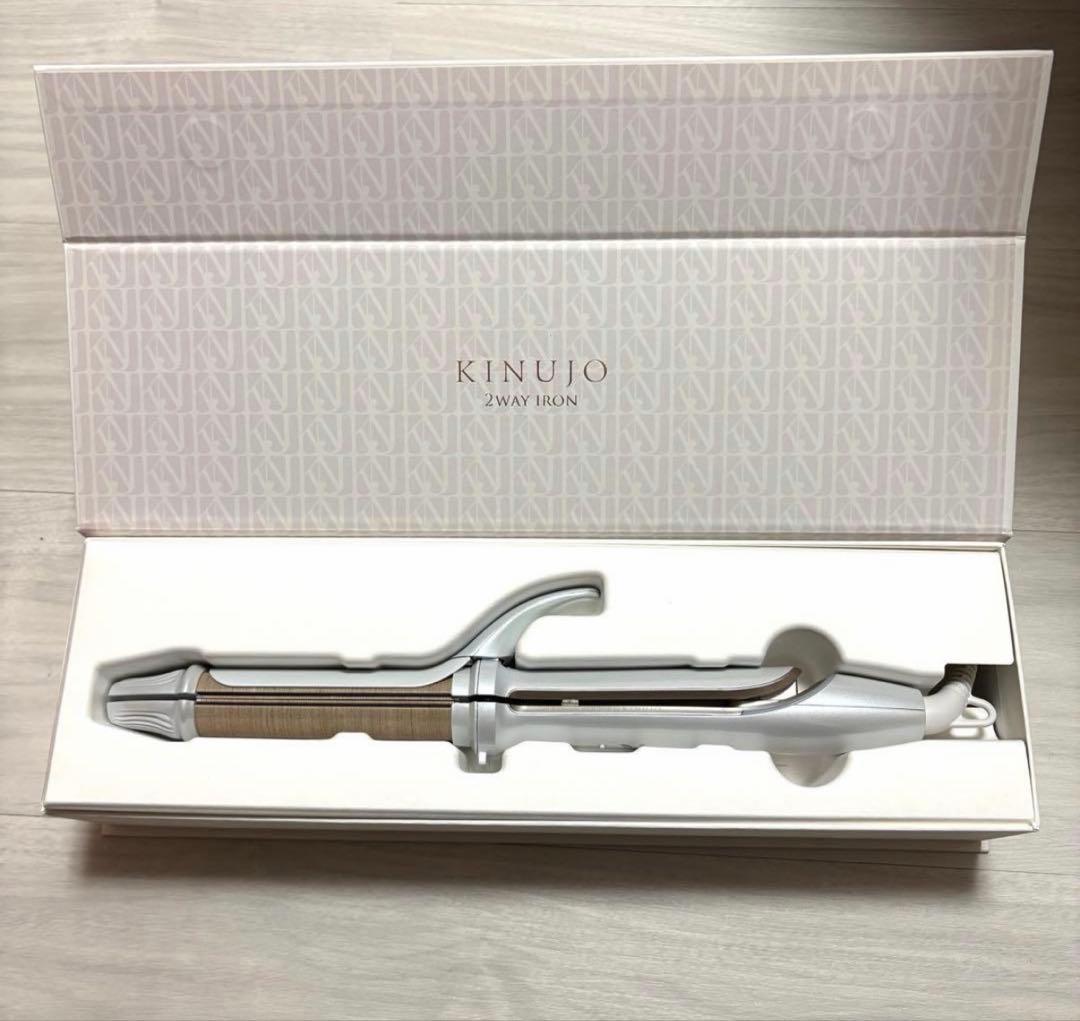 KINUJO 絹女 2WAYストレート＆カールへアイロン26mm 2WAYストレート＆カールへアイロン26mm ホワイト 2W01 [26mm /交流