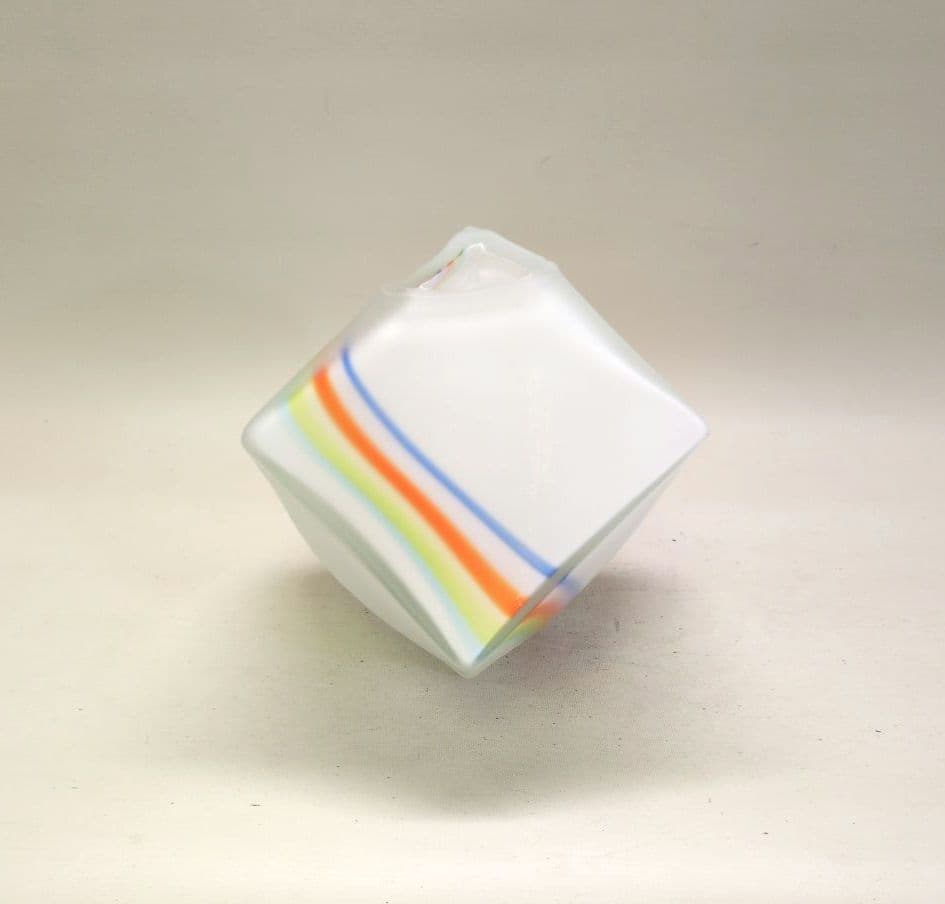 ガラス花器 サイコロ型 池坊好み 池坊花器