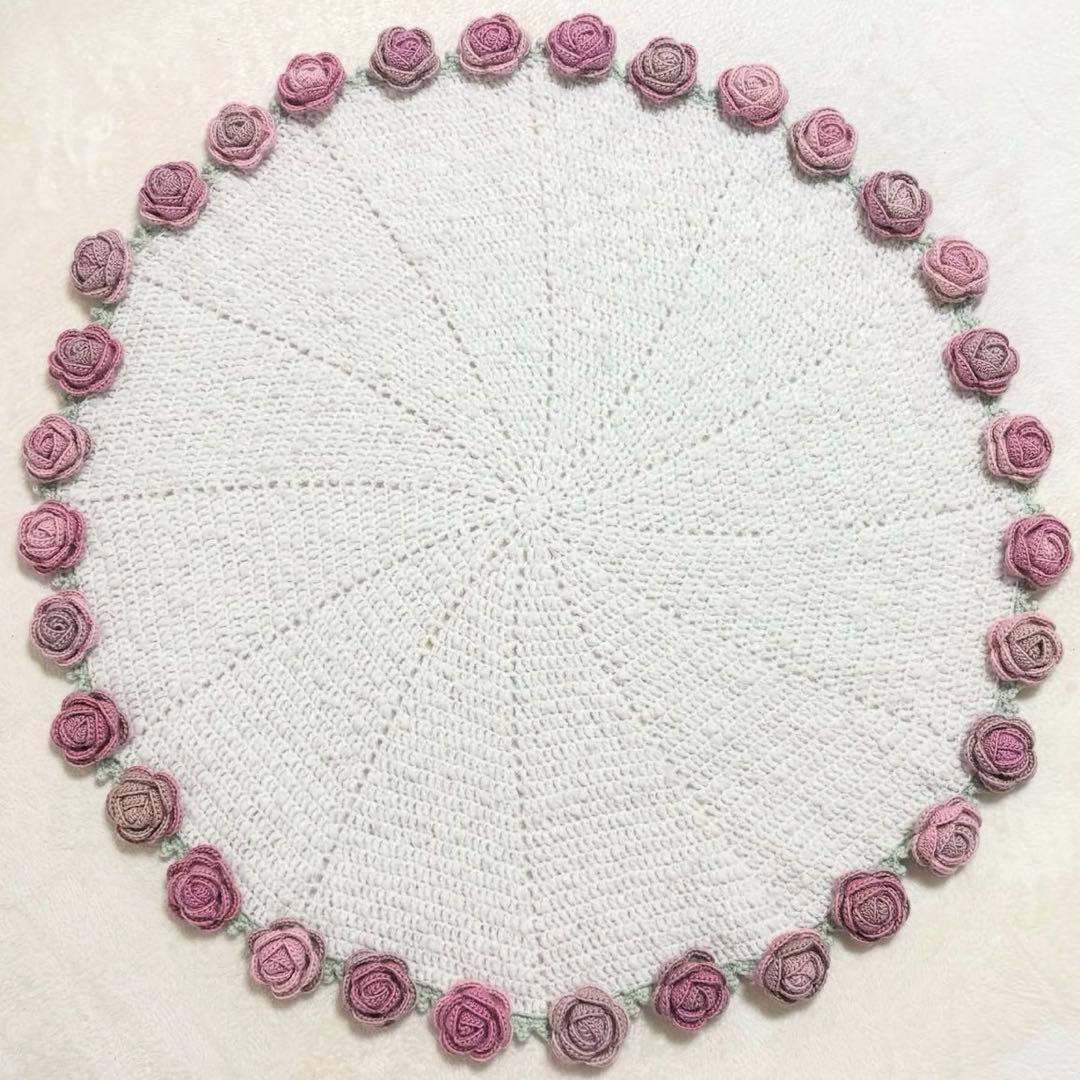 バラのブーケブランケット＊くすみピンク - メルカリ