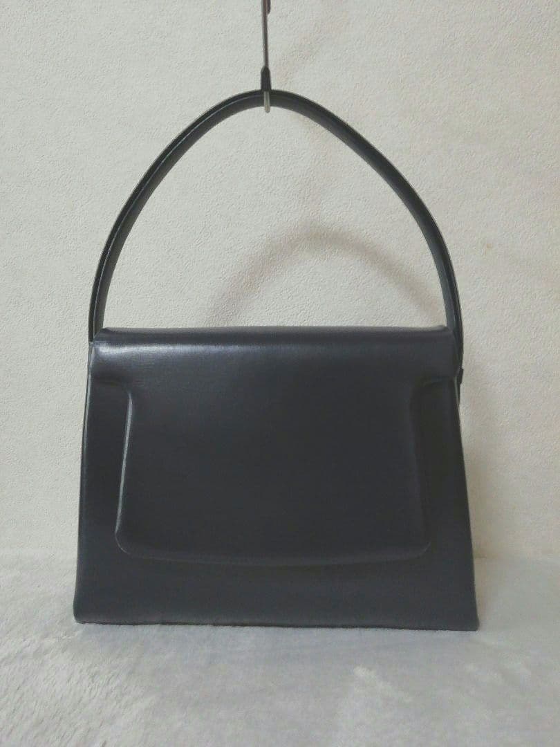 WAKO 銀座和光 フォーマル ハンドバッグ 紺/ネイビー 未使用級 WAKO ワコウ 銀座 和光 ネイビー リザード型押し レザー