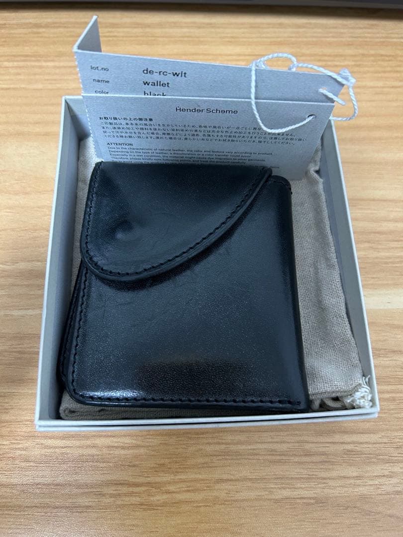 Hender scheme wallet black 数回使用極美品 備品完備 - メルカリ