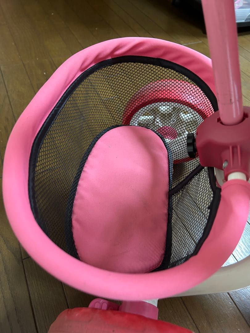 マイメロディ水玉模様のピンク三輪車引き取り限定 - メルカリ