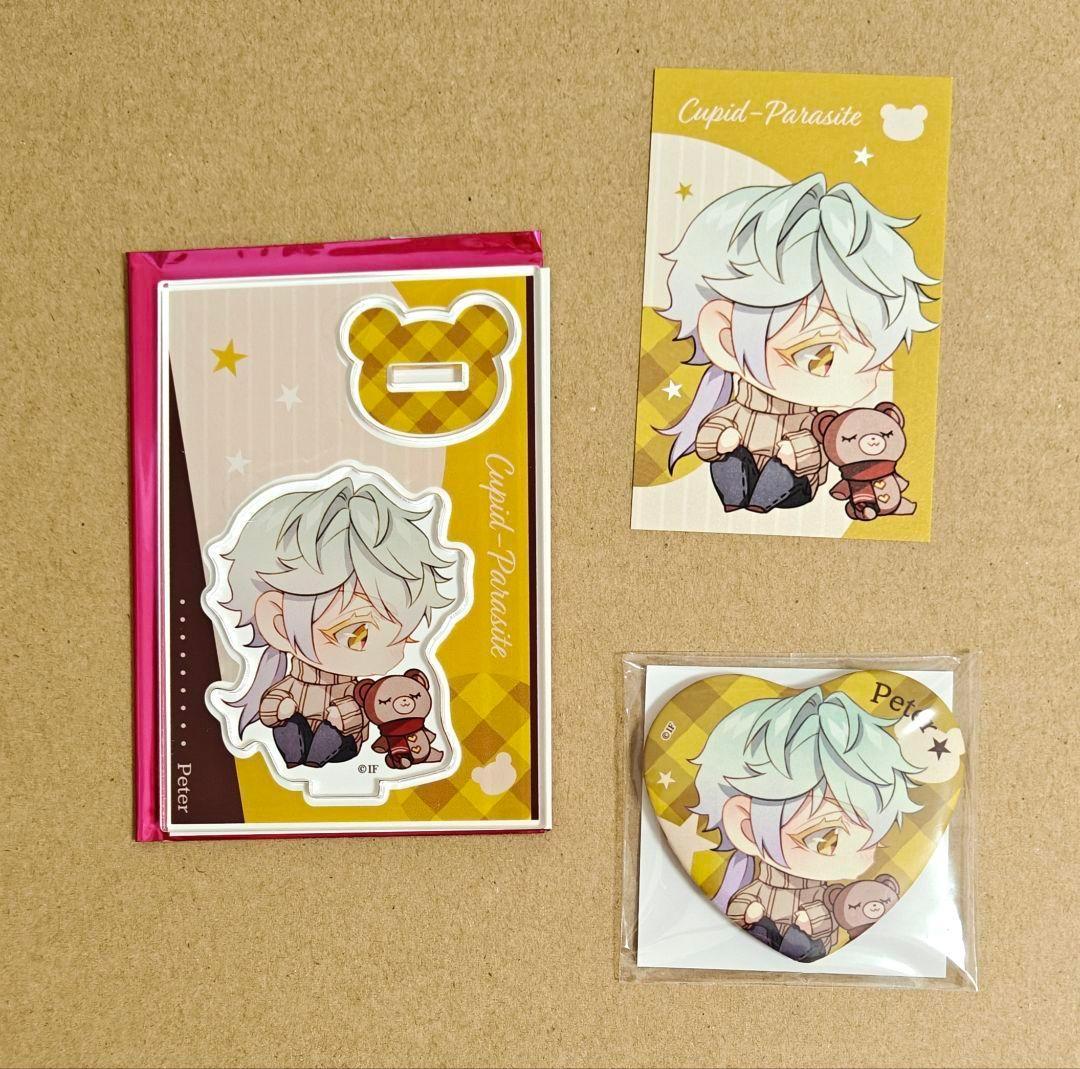 キューピットパラサイト ピーター アクスタ 缶バッジ 冬の市