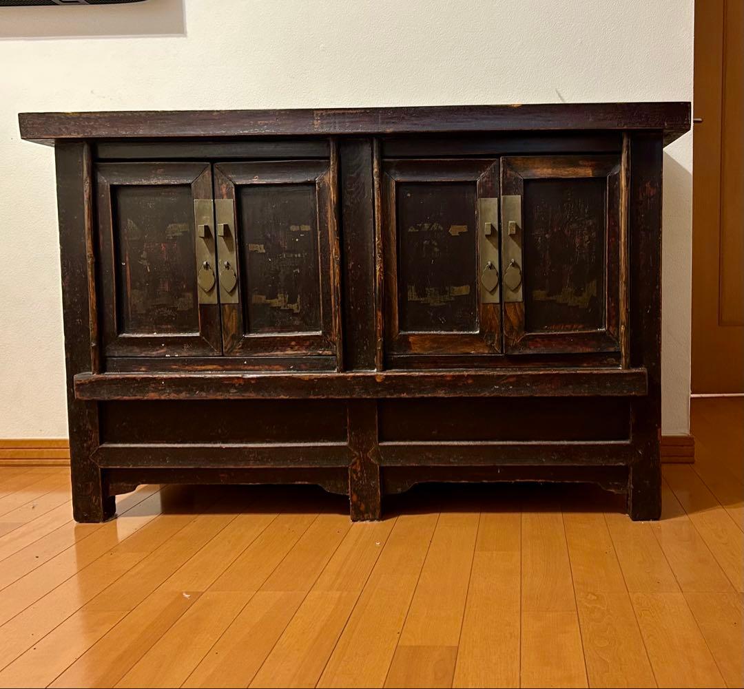 アジアン家具 アンティーク テレビ台 キャビネット ローボード 香港で購入