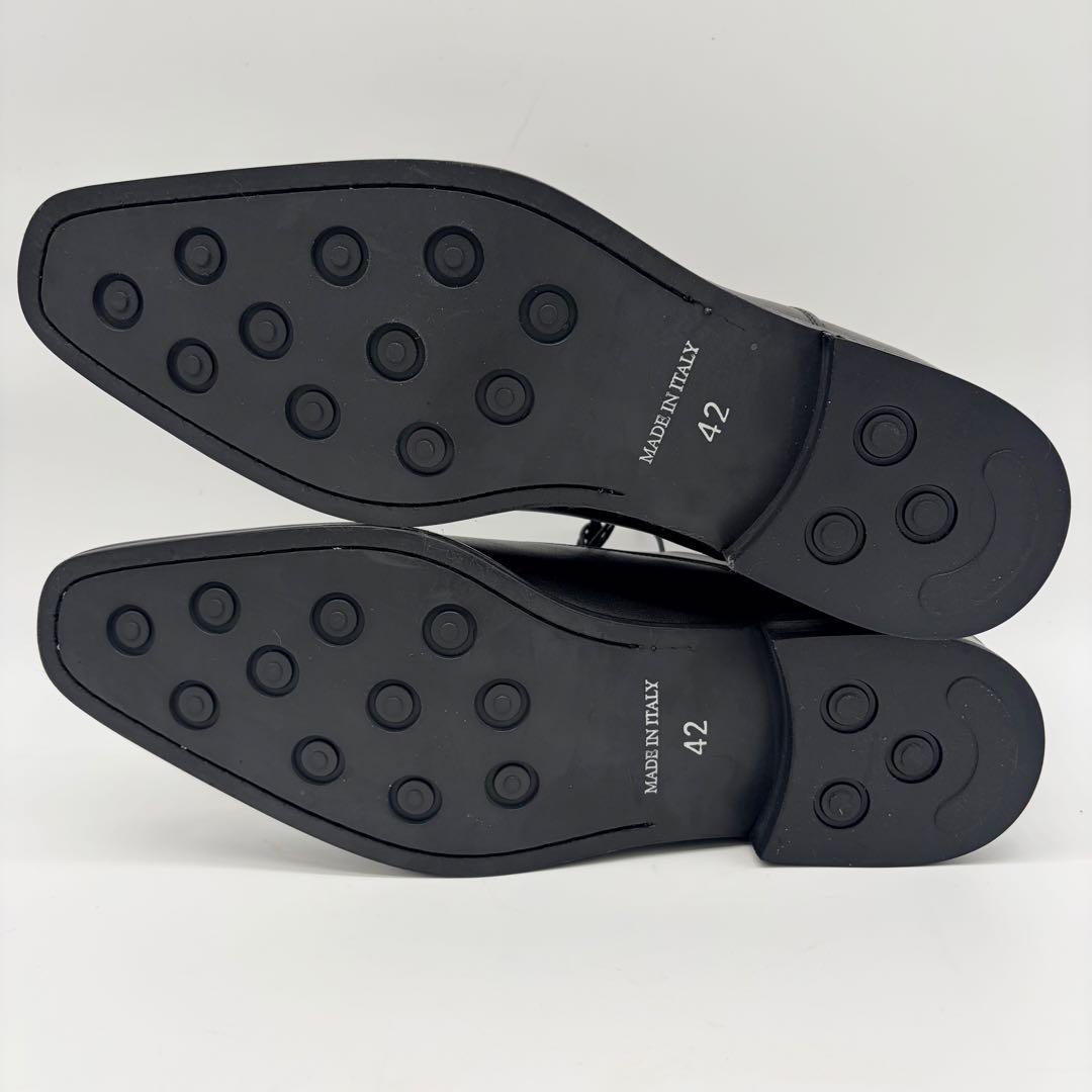 展示品】バーニーズニューヨーク ストレートチップ 27cm 黒 内羽根